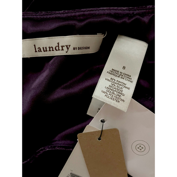 Laundry by Design dress plum velour size 8 - Picture 5 of 5